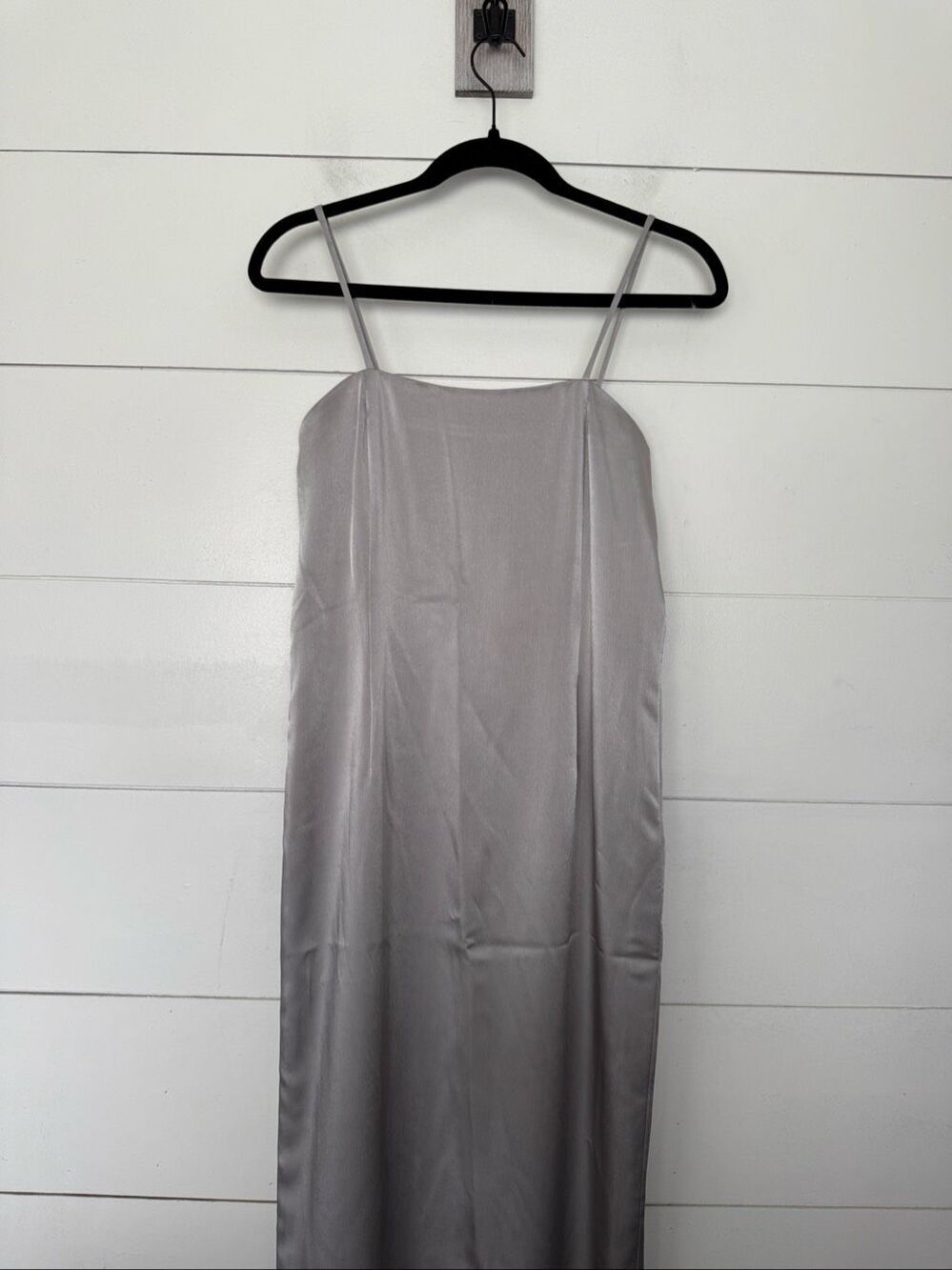 Simplicity Women’s One Size Silver Grey Slip Dress Maxi 90s Y2K 2000s